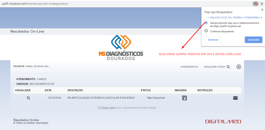 Acesso De Exames MS Diagn sticos Dourados